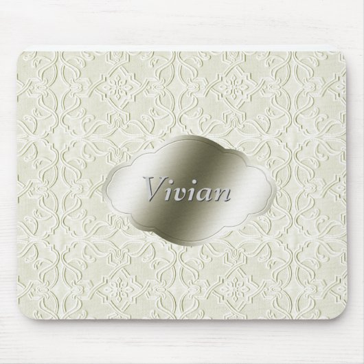 Tapis De Souris Plaque numérique en argent (Devant)