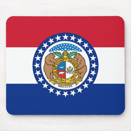 Tapis De Souris Plaque-souris avec Drapeau du Missouri State - USA (Devant)