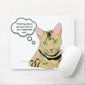 Tapis De Souris Plaque souris Humour chat (Avec souris)