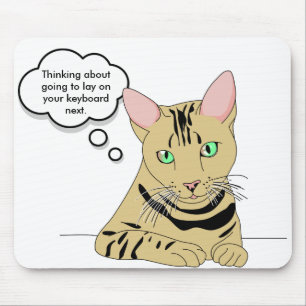 Tapis De Souris Plaque souris Humour chat