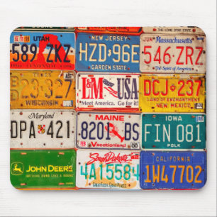 Tapis De Souris Plaques de licence américaines Art America