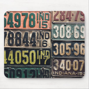 Tapis De Souris Plaques de licence vintages