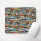 Tapis De Souris Plaques de licence vintages (Avec souris)