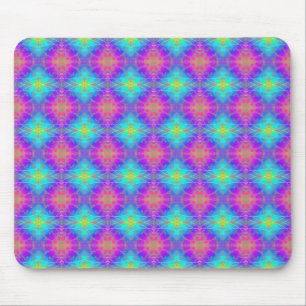 Tapis De Souris Plat Bokeh rose, bleu et violet