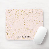 Tapis De Souris Plat d'or blush, moderne, salon Mousepad (Avec souris)