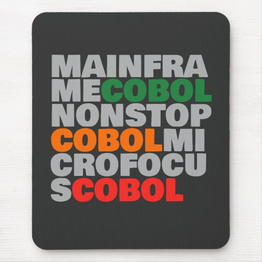 Tapis De Souris Plateformes COBOL – Mainframe, MicroFocus, NonStop (Devant)