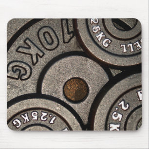 Tapis De Souris Plats noirs de poids - copie d'haltérophilie