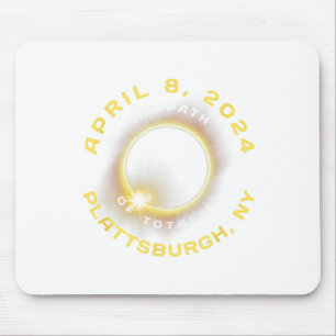 Tapis De Souris Plattsburgh New York Solar Eclipse Totalité Avril