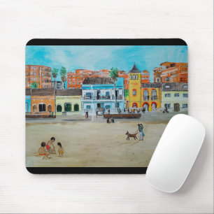Tapis De Souris Playa de la Malvarrosa Peinture par Alfred Fox