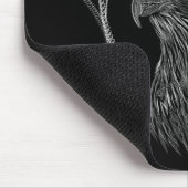 Tapis De Souris Pleine lune de faucon Monogramme noir (Coin)