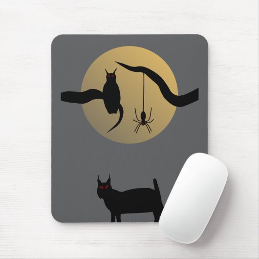 Tapis de souris pleine lune hantée (Avec souris)