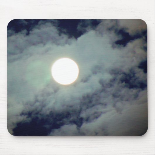 Tapis De Souris Pleine lune Nuages Nature (Devant)