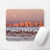 Tapis De Souris Pleine lune sur San Diego (Avec souris)