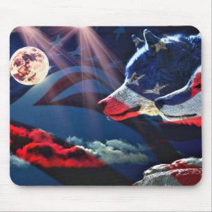 Tapis De Souris Pleine lune Wolf Wolf