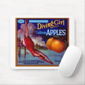 Tapis De Souris Plongée Fille Californie Pommes (Avec souris)