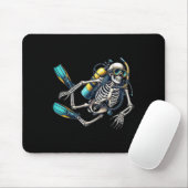 Tapis De Souris Plongée sous-marine Halloween Skeleton Scuba Diver (Avec souris)