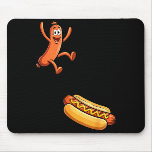 Tapis De Souris Plongeon haut en hotdog mème drôle