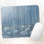 Tapis De Souris Pluie Bleu<br><div class="desc">Une peinture abstraite de pluie,  tempêtes et temps sauvage en bleu. Art original de Nic Squirrell.</div>
