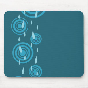 Tapis De Souris Pluie bleue
