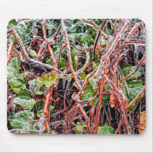 Tapis De Souris Pluie De Mousepad Geler Sur Les Vignes Vertes D'Iv
