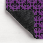 Tapis De Souris Plum violet Fleur de lis Mousepad (Coin)