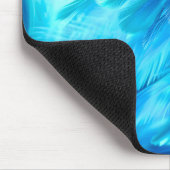 Tapis De Souris Plume Abstrait Bleu Vert (Coin)