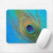 Tapis De Souris Plume de queue de paon (Avec souris)