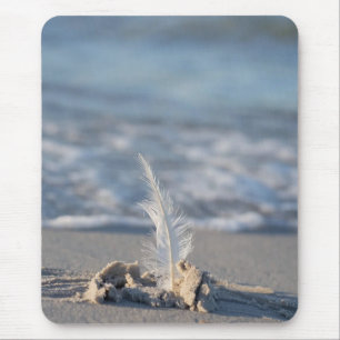 Tapis De Souris Plume, Plage, Sable
