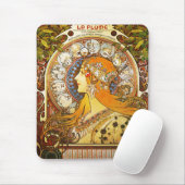 Tapis De Souris Plume Zodiaque, Mucha de La (Avec souris)