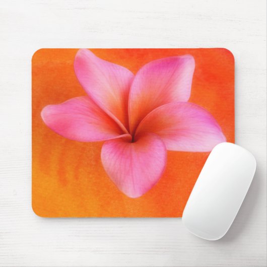 Tapis De Souris Plumeria violette Tropical Frangipani Flower Orang (Avec souris)