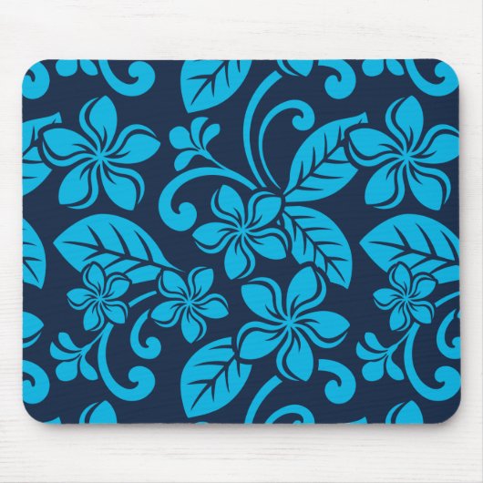 Tapis De Souris PLUMÉRIE DE L'ÎLE (Bleu x 2) (Devant)