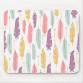Tapis De Souris Plumes Boho Mouse pad (Devant)