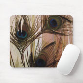 Tapis De Souris Plumes de paon (Avec souris)