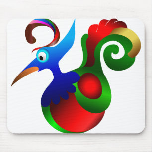 Tapis De Souris Plumes de perroquet Ave Plumes décoratives d'oisea