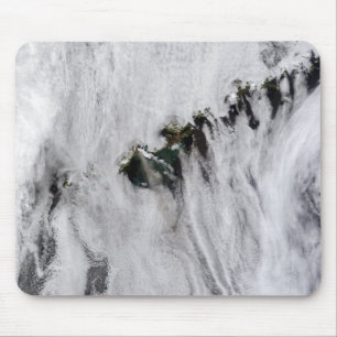 Tapis De Souris Plumes de volcan d'Okmok, îles Aléutes