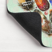 Tapis De Souris Plumes en forme de coeur Aquarelle Design (Coin)