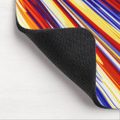 Tapis De Souris Plumes géométriques Abstraites orange bleu (Coin)