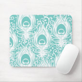 Tapis De Souris Plumes molles de paon (Avec souris)