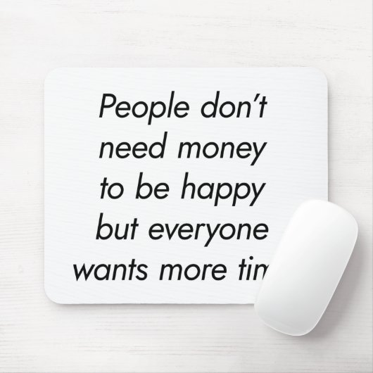 Tapis de souris Plus de temps (Avec souris)