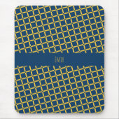 Tapis De Souris Plus Motif minimum bleu jaune (Devant)