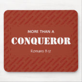 Tapis De Souris PLUS QU'UN CONQUÉRANT MOtivationnel Christian RED (Devant)