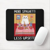 Tapis De Souris Plus Spaghetti Moins Upsetti Funny Chat Mat Dit (Avec souris)