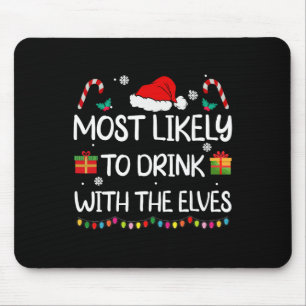 Tapis De Souris Plus susceptible de boire avec les elfes Famille d