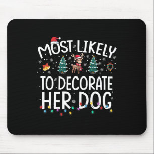 Tapis De Souris Plus susceptible de décorer son chien amusant Noël