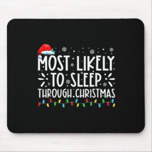 Tapis De Souris Plus susceptible de dormir pendant Noël Famille de