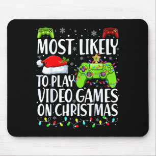Tapis De Souris Plus susceptible de jouer aux jeux vidéo à Noël Xm
