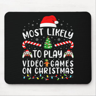 Tapis De Souris Plus susceptible de jouer aux jeux vidéo Xmas Fami