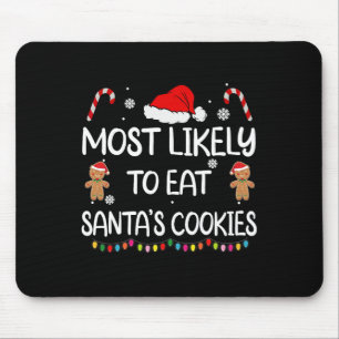 Tapis De Souris Plus Susceptible De Manger Les Cookies De Santa No