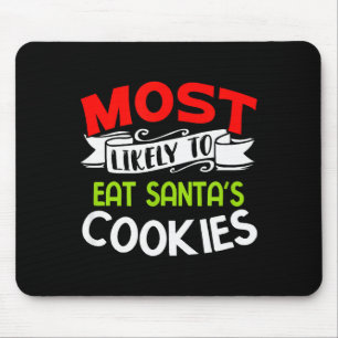 Tapis De Souris Plus susceptible de manger les cookies du Père Noë