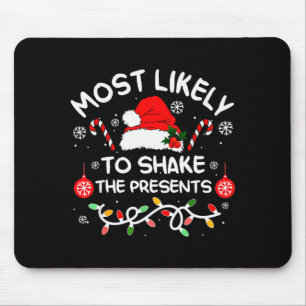 Tapis De Souris Plus Susceptible de Secouer Les Cadeaux Xmas Famil